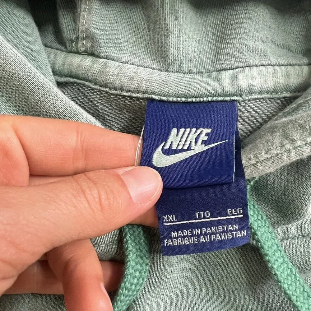 Nike Hoodie Tshirt Sweatshirt Size 2XL XXL Teal Green Blue - Picture 4 of 5